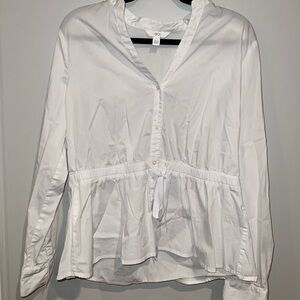 1901 Women's White Button-Down Shirt